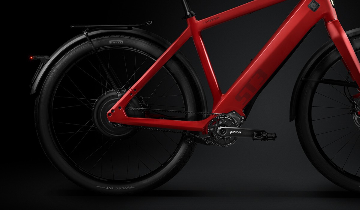 Stromer ST3 Pinion Launch Edition Speed Pedelec with durable carbon belt drive from Gates. 