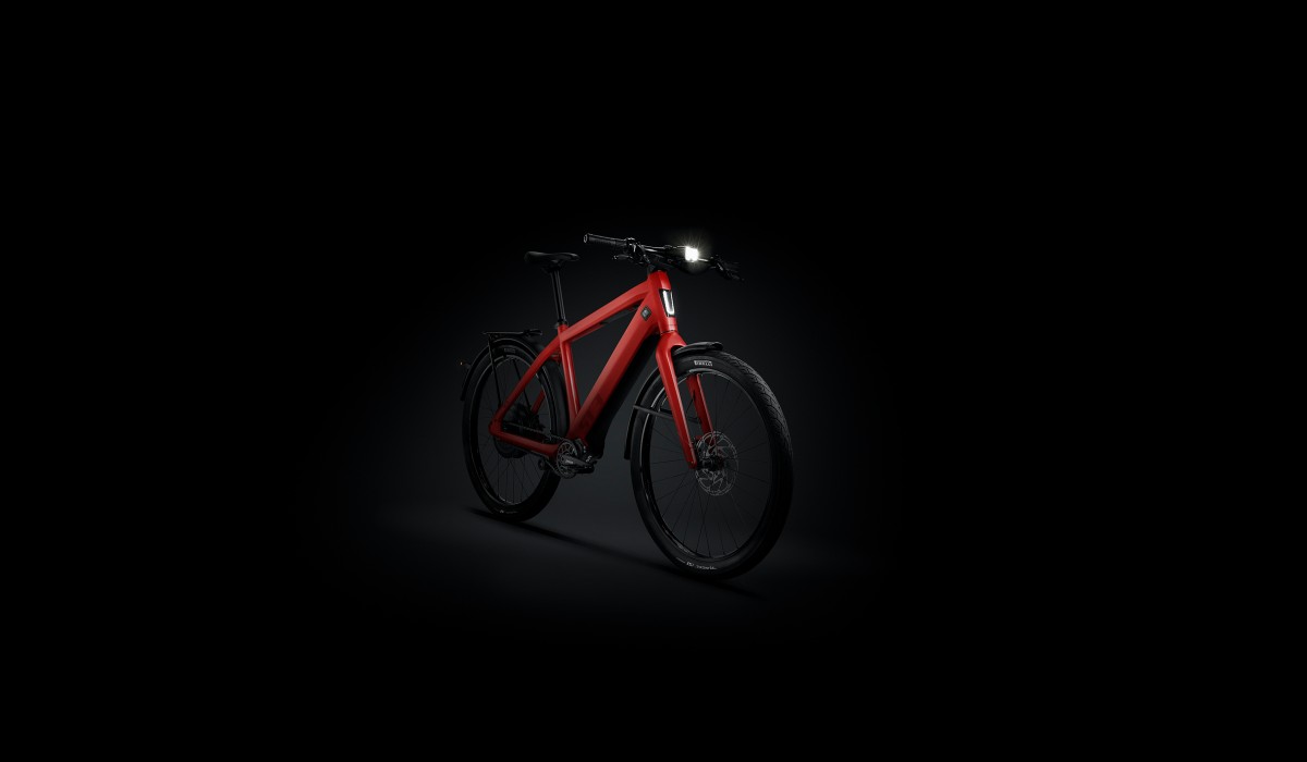 The new Stromer ST3 Pinion Launch Edition in Imperial Red.